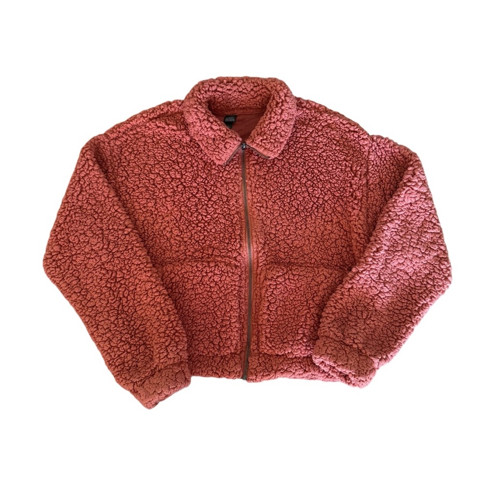 wild fable rusty rose sherpa jacket ♡